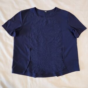 Lululemon Lightweight Airflow Stretch Running T-shirt Blue Size 10 12 ??